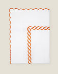 Treccia flat sheet white/orange