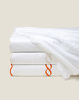 Treccia flat sheets stacked