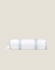Treccia neckroll sham white/light blue