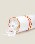 Treccia neckroll sham white/orange