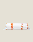 Treccia neckroll sham white/orange