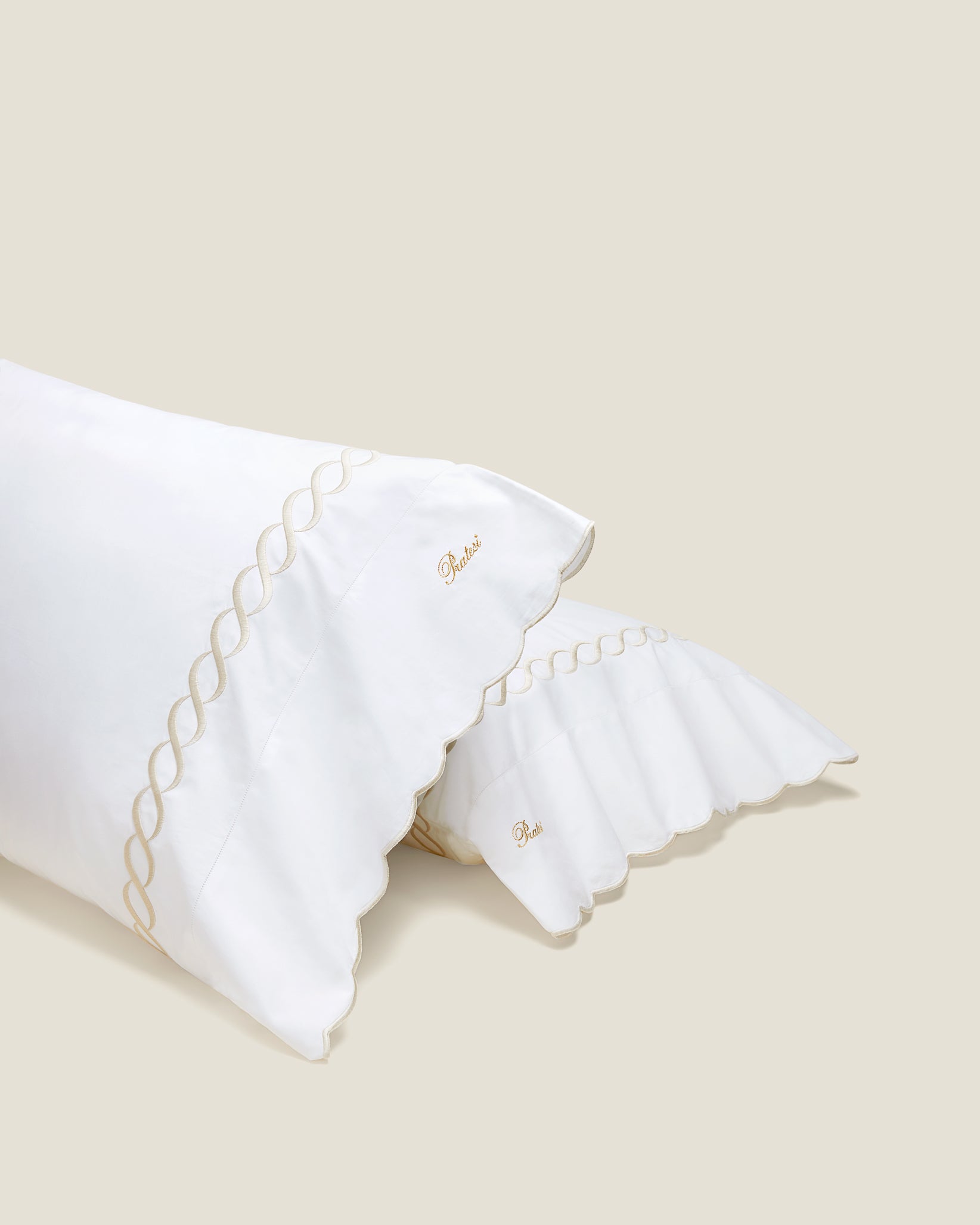 Treccia pillowcase white/beige