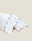 Treccia pillowcase white/medium blue