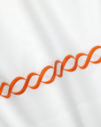 Treccia sham white/orange texture