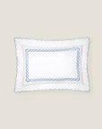 Treccia standard sham white/light blue