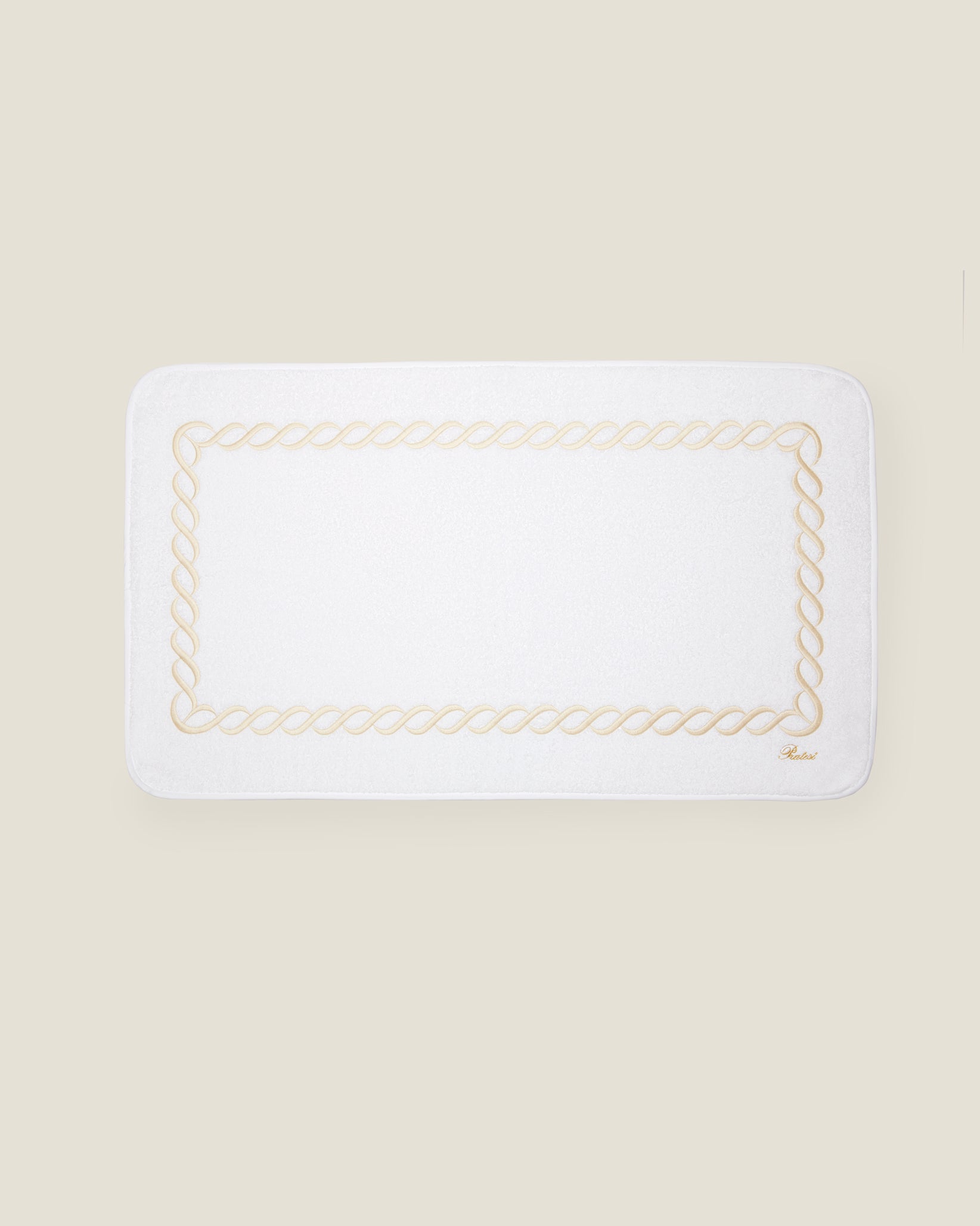 Treccia tub mat white/beige