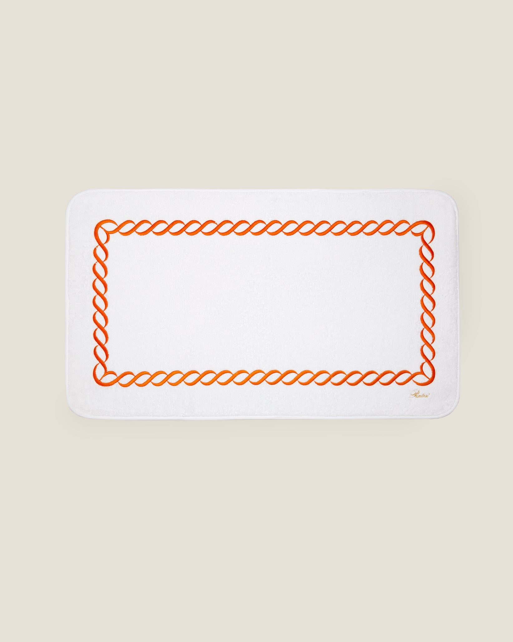 Treccia tub mat white/orange