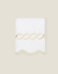 Treccia white/beige washcloth