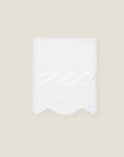 Treccia white/white washcloth
