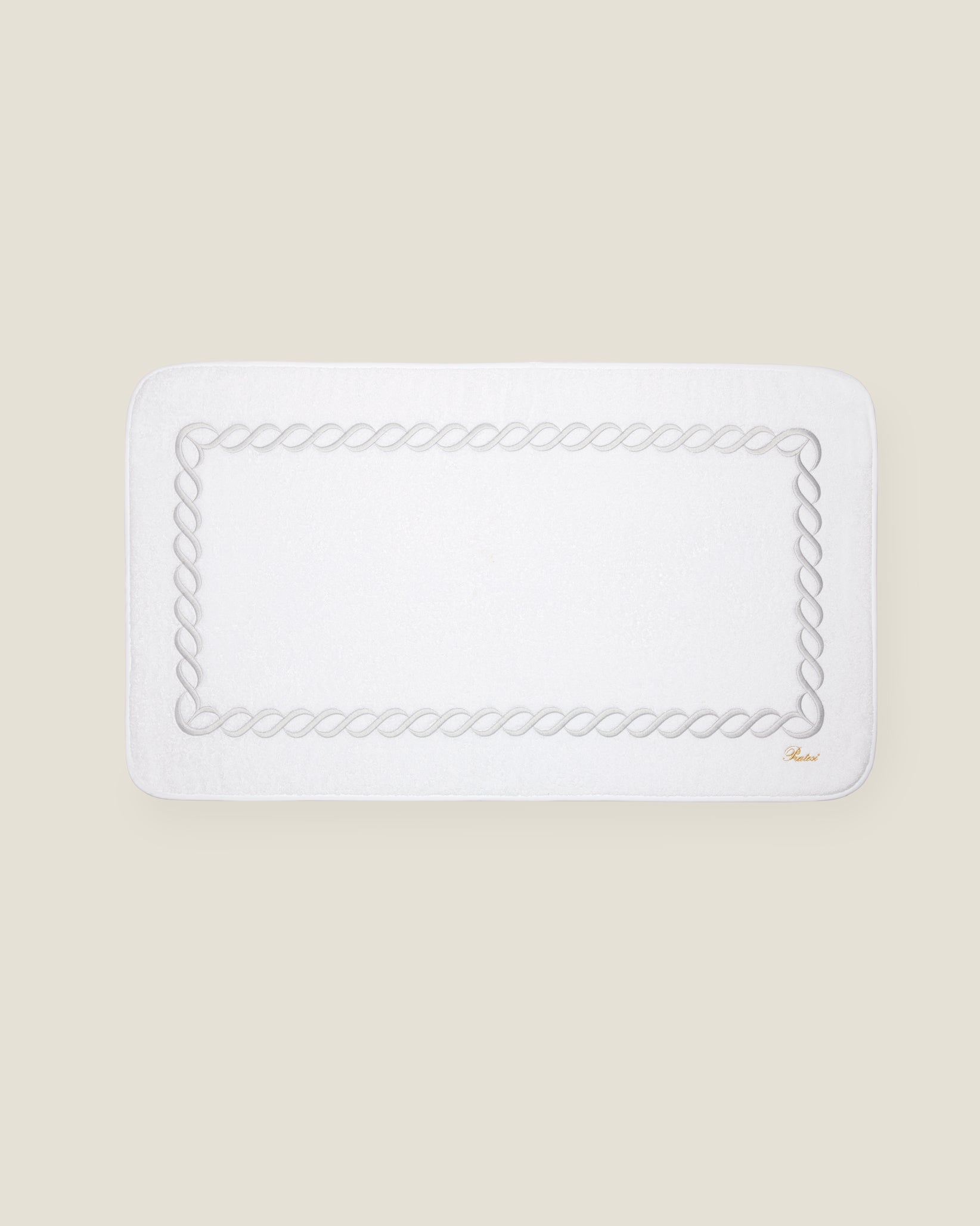 Treccia tub mat white/sterling