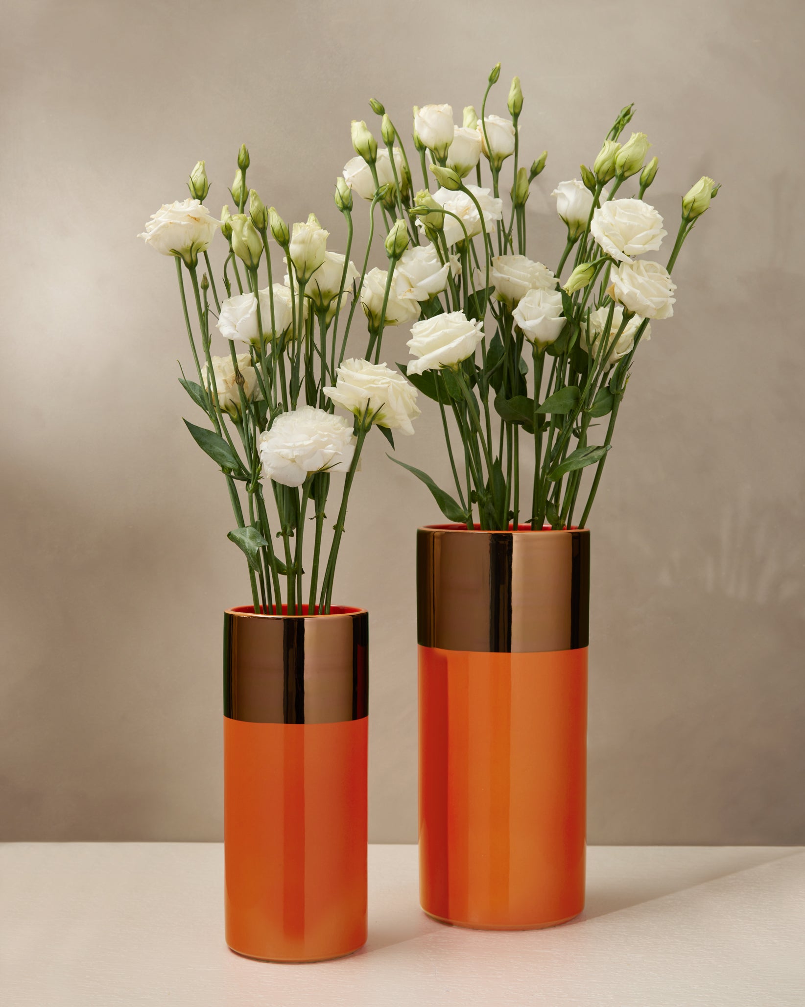 Narcisa Vase small and large in orange