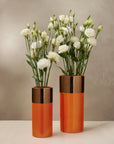 Narcisa Vase small and large in orange