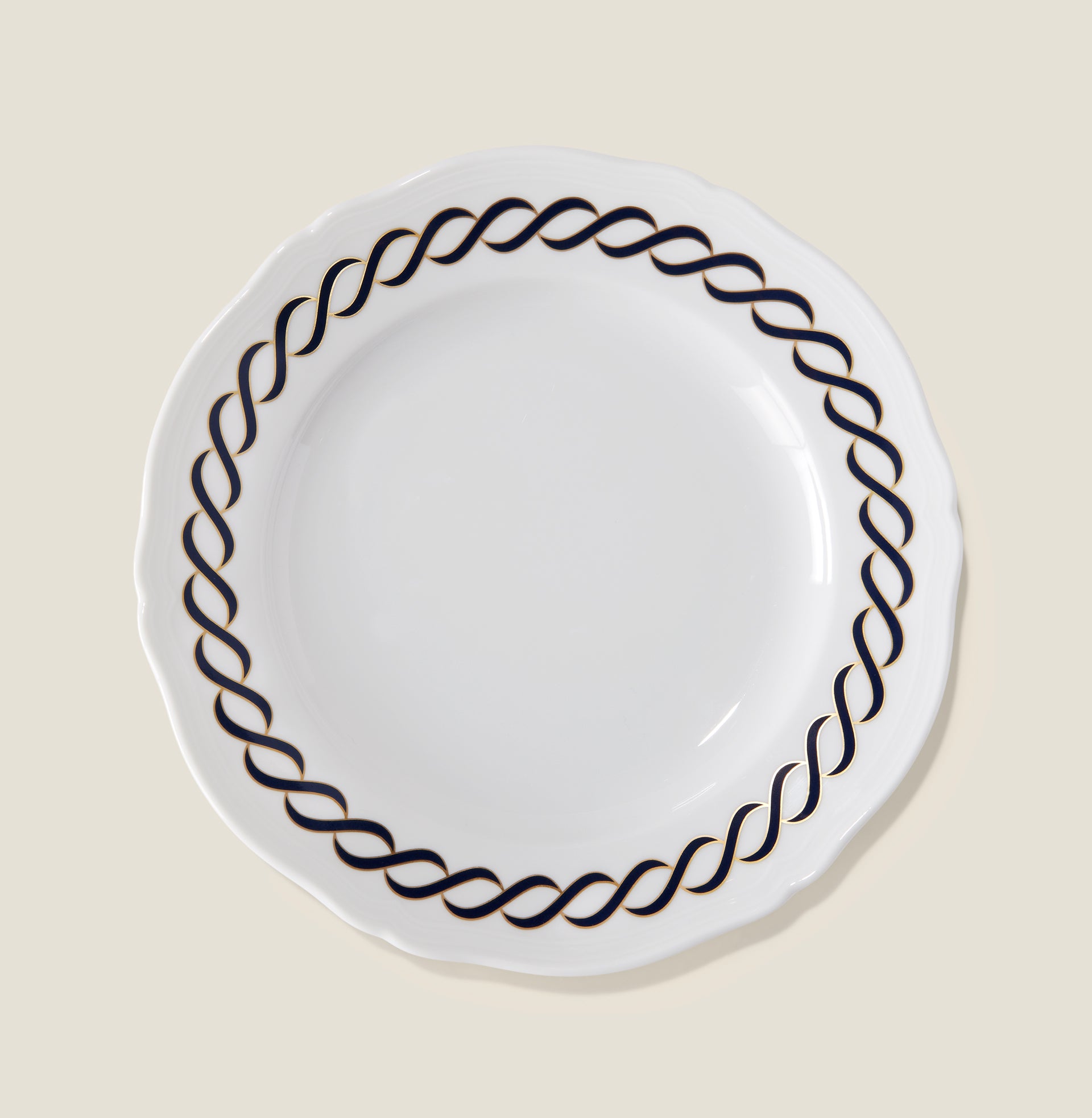 Treccia Dessert Plates - Porcelain Plate Set | Pratesi x Ginori1735