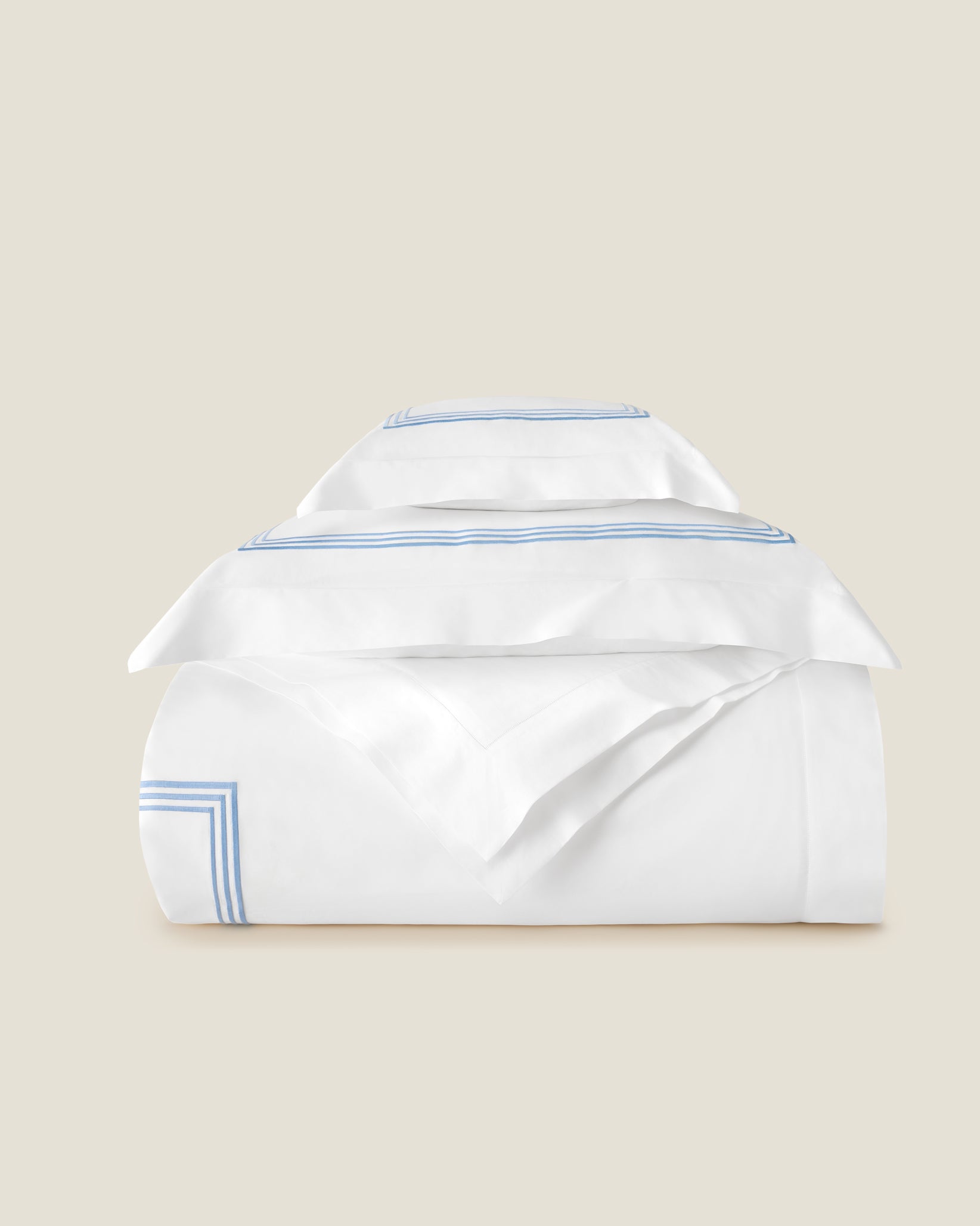 Tre Righe Splendore white/medium blue duvet cover