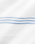Tre Righe Splendore white/medium blue pillowcase texture