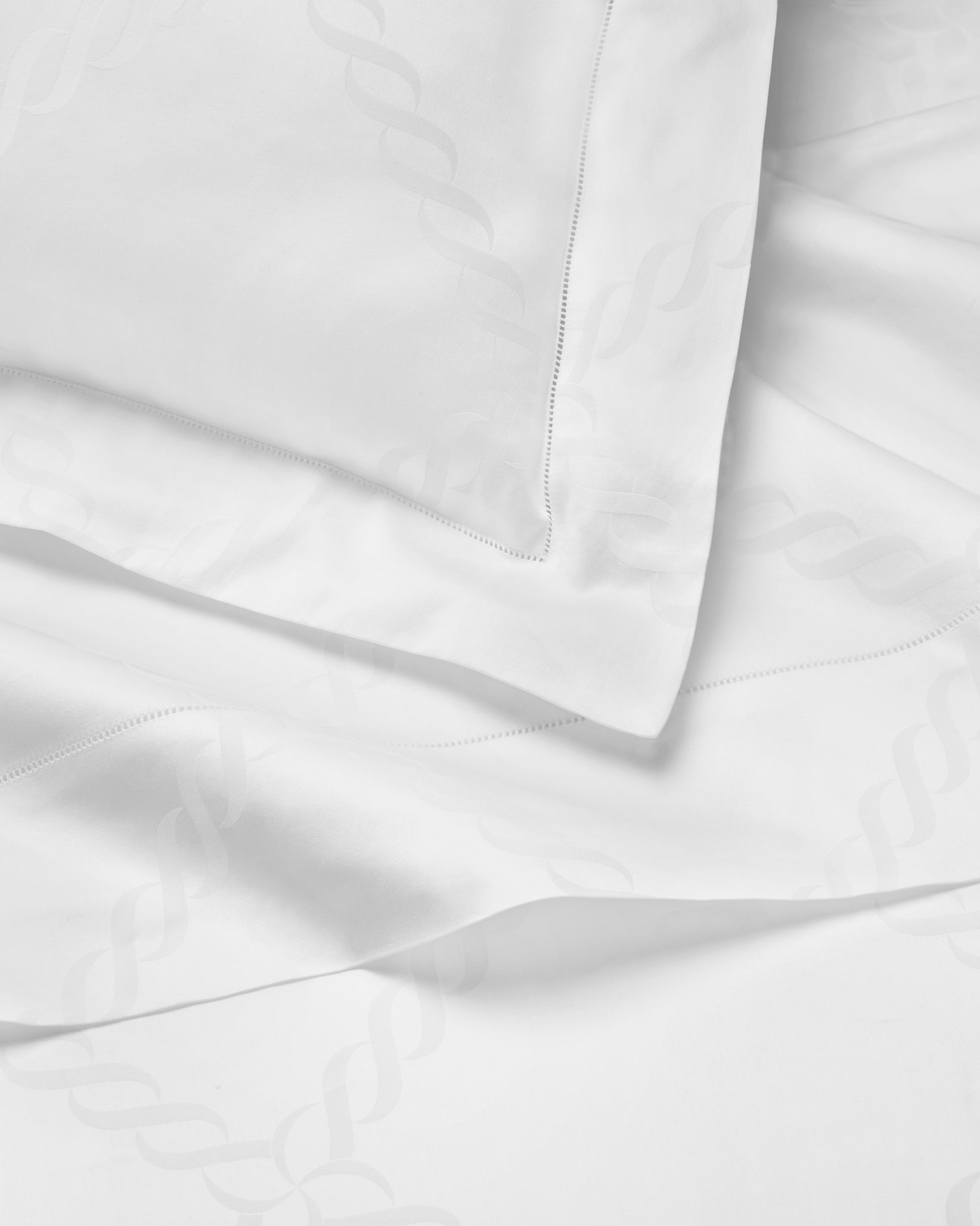 Ori Treccia flat sheet and sham in white