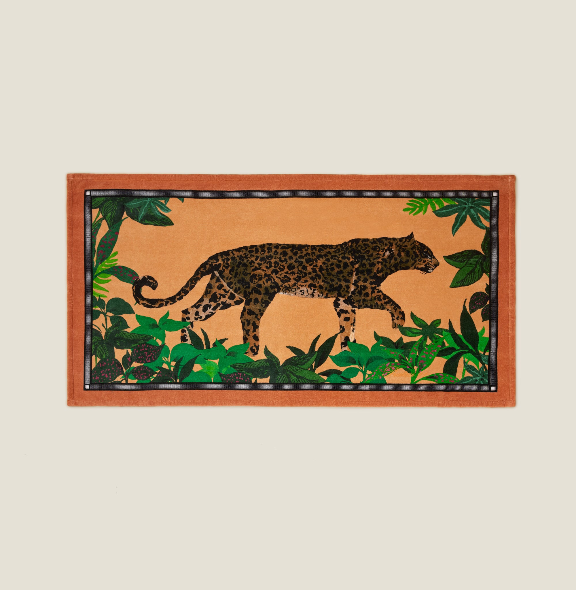 Leopardo orange beach towel