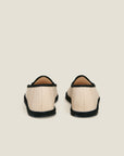 Resort shoe in ecru/black