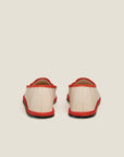 Resort shoe in ecru/orange