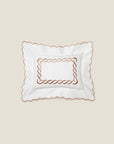 Treccia Splendore white/rose gold boudoir sham