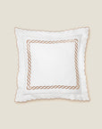 Treccia Splendore white/rose gold euro sham