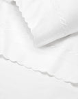 Treccia Splendore white/white flat sheet and pillowcase