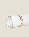 Treccia Splendore white/rose gold neckroll sham