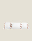 Treccia Splendore white/rose gold neckroll sham