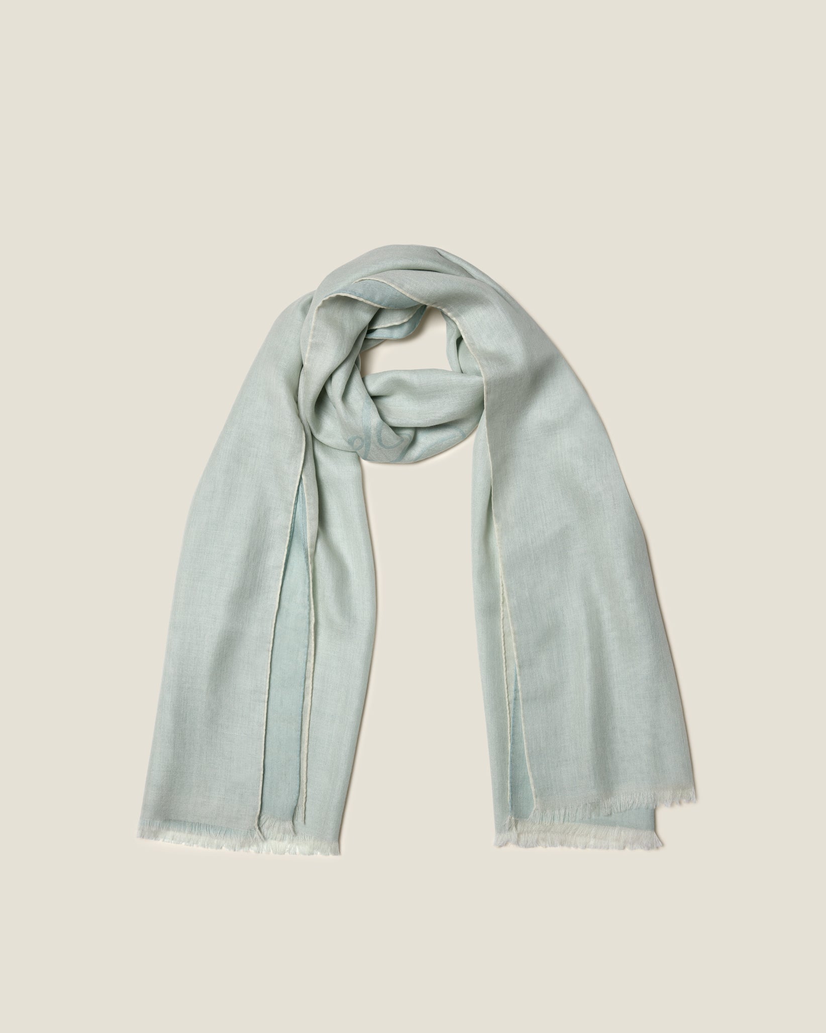 Blue/Natural Farfallino scarf