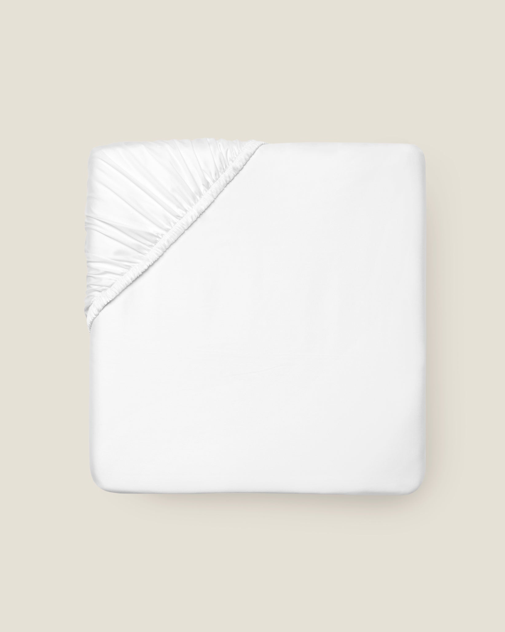 splendore white sateen fitted sheet