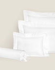 Tre Righe Splendore queen, standard, boudoir and neckroll sham in white/white