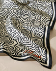 Cuore scarf in black/black