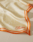 Cuore scarf in tan/orange