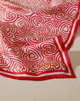 Cuore scarf in red/red