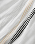Tre Righe Splendore flat sheet texture in white/white, white/beige, and white/black
