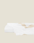 Tubo white/beige flat sheet folded