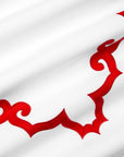 Marrakesh white/scarlet sham texture