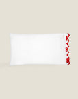 Marrkaesh pillowcase in white/scarlet