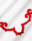 Marrakesh white/scarlet sham texture