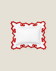 Marrakesh white/scarlet boudoir sham