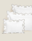 Marrakesh piquet sham white/sterling