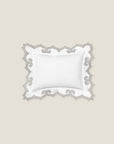 Marrakesh white/sterling boudoir sham