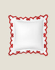 Marrakesh white/scarlet euro sham