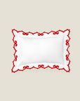 Marrakesh white/scarlet queen sham