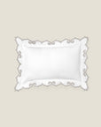 Marrakesh white/sterling queen sham