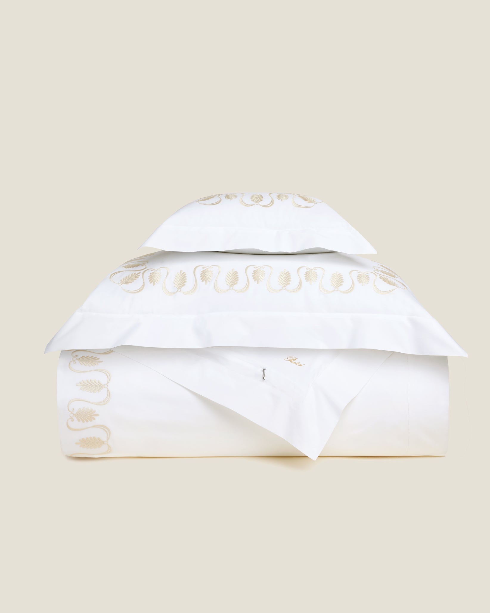 Paolina white/beige duvet cover stack