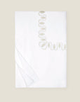 Paolina white/sage duvet cover folded