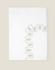 Paolina white/sage flat sheet folded