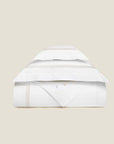 Tre Righe white/sage duvet cover stack