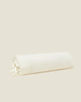 Angel Luxe Ivory neckroll sham side angle